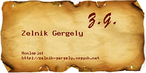 Zelnik Gergely névjegykártya